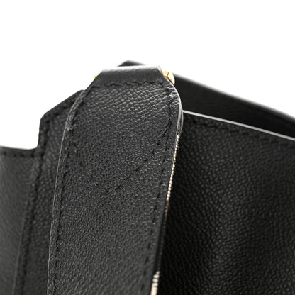Burberry Soft Grain Calfskin Medium Buckle Tote Black 10 of 12