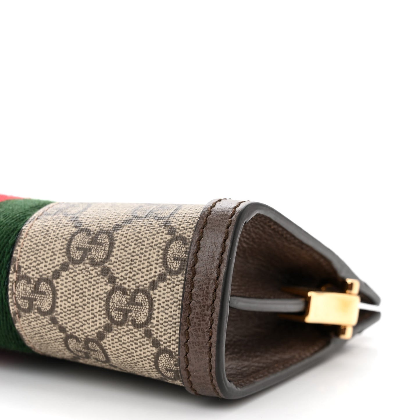 GG Supreme Monogram Textured Dollar Calfskin Web Mini Ophidia Chain Shoulder Bag Beige Ebony New Acero