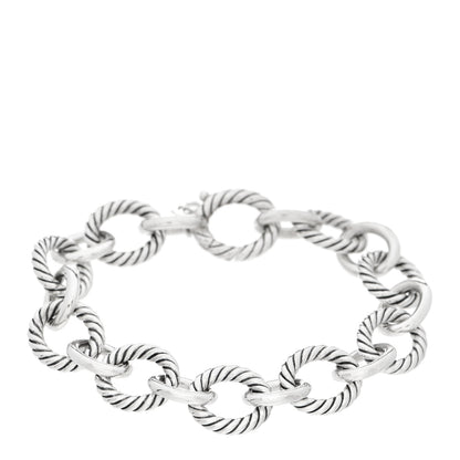 David Yurman Sterling Silver 12mm Large Oval Link Bracelet 1 of 5