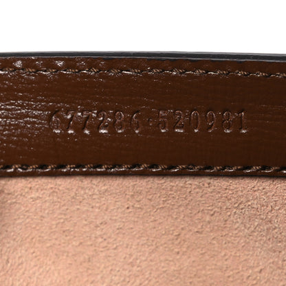 Gucci GG Supreme Monogram Azalea Calfskin Web Small Horsebit 1955 Crossbody Bag Beige Ebony Brown Sugar 7 of 11