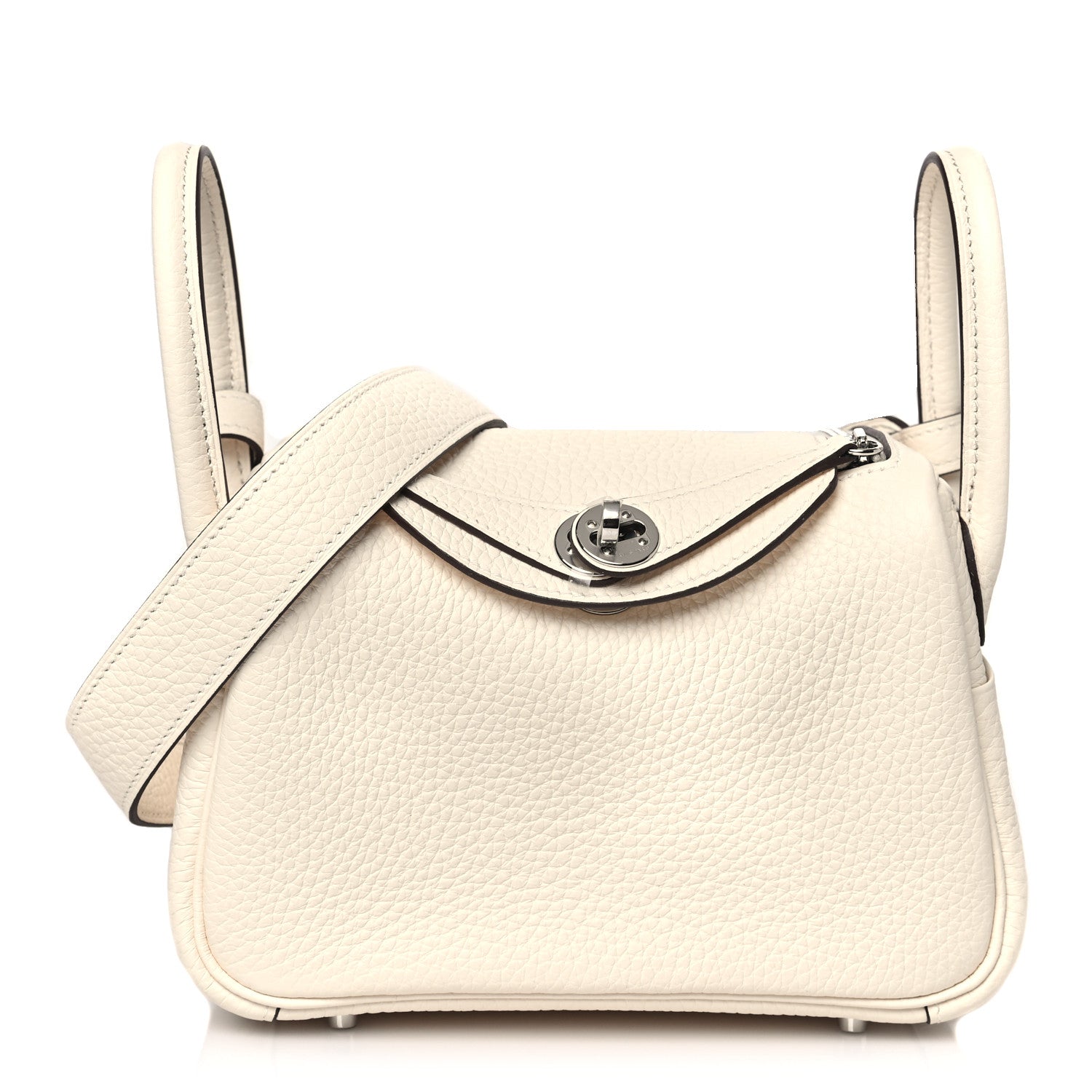 Hermes Taurillon Clemence Mini Lindy 20 Craie 1 of 10