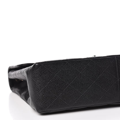 Chanel Caviar Quilted Jumbo Single Flap Black 9 of 12