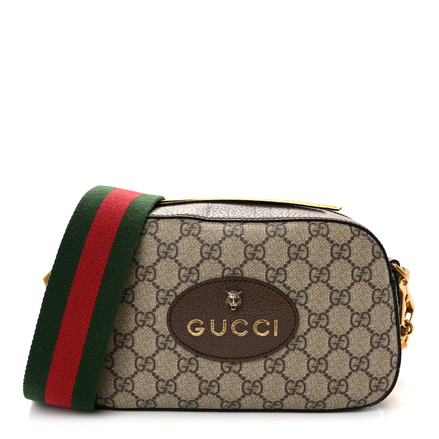 GG Supreme Monogram Web Neo Vintage Shoulder Bag Beige New Acero Crop