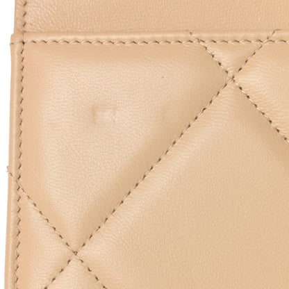 Chanel Lambskin Quilted Chanel 19 Wallet On Chain WOC Beige 12 of 13