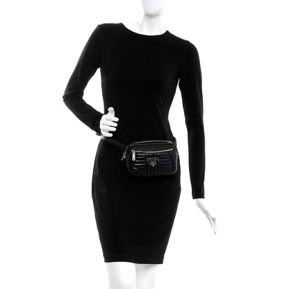Prada Soft Calfskin Diagramme Belt Bag Black 3 of 10