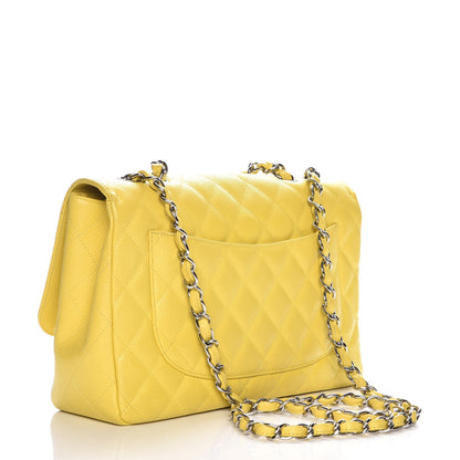Chanel Caviar Quilted Jumbo Single Flap Yellow 3 of 8