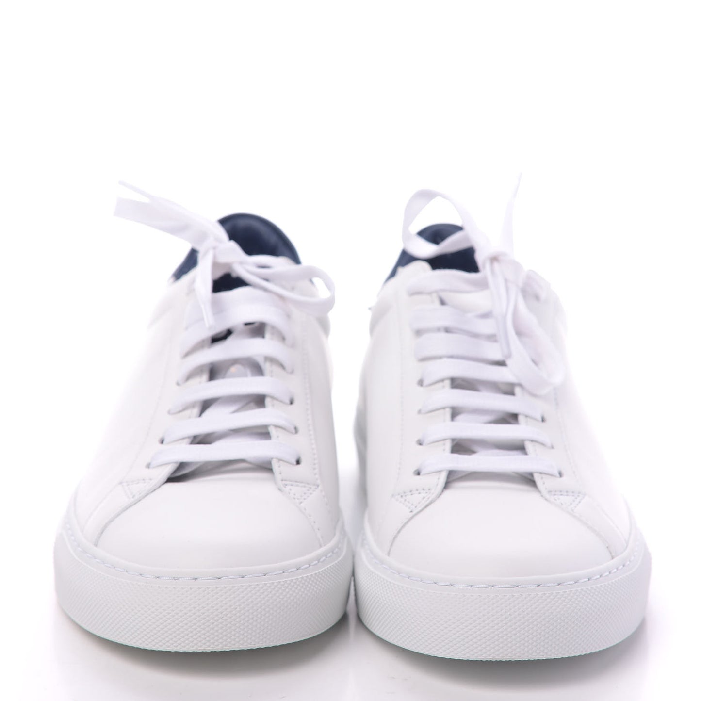 Calfskin Womens Urban Street Sneakers 38.5 White Blue
