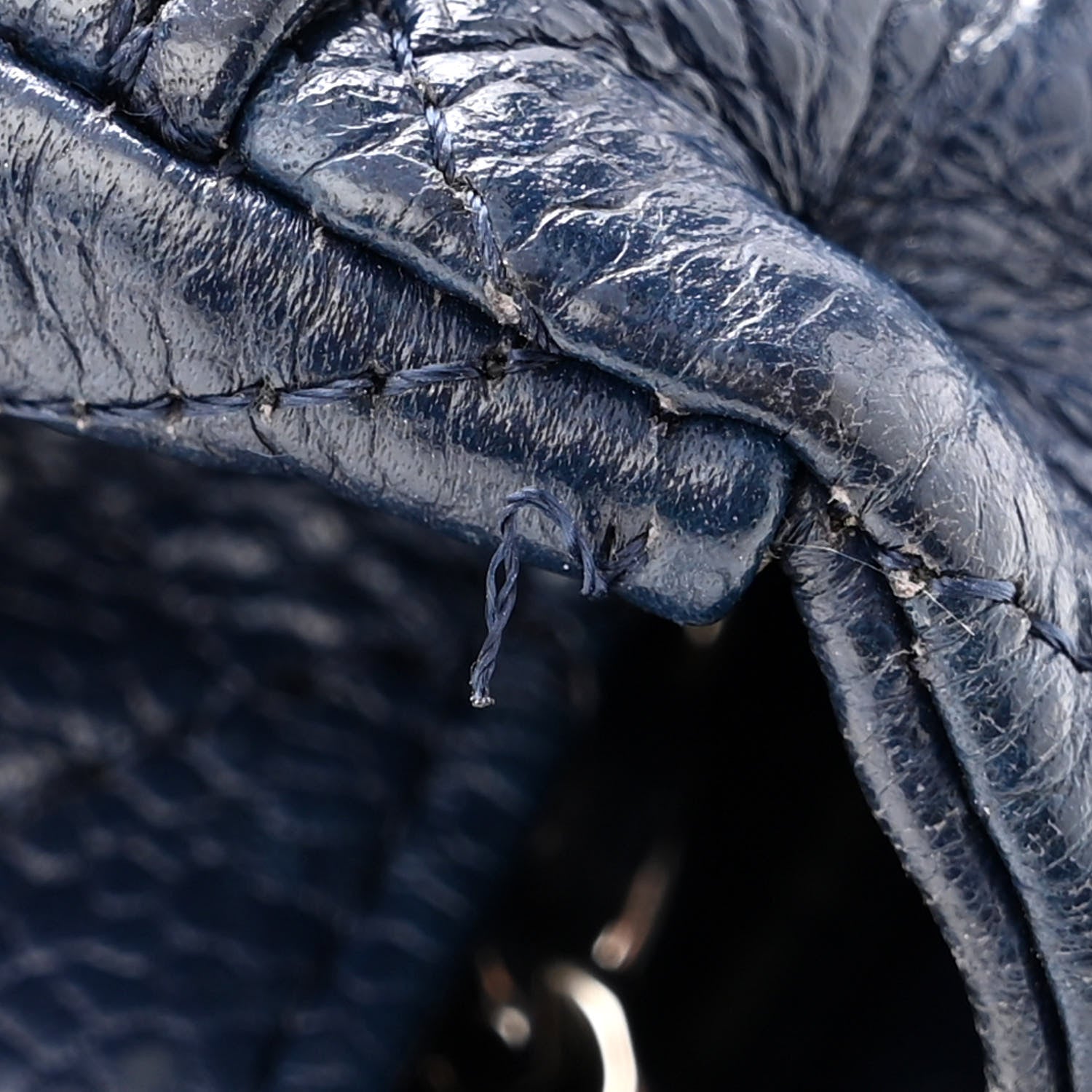 Chanel Caviar Quilted Clutch With Chain Flap Blue 11 of 14