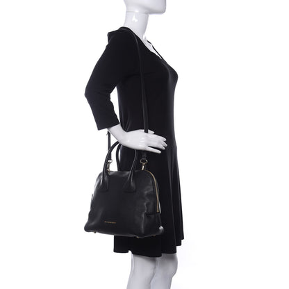 Burberry London Grainy Calfskin Small Greenwood Bowling Bag Black 2 of 11