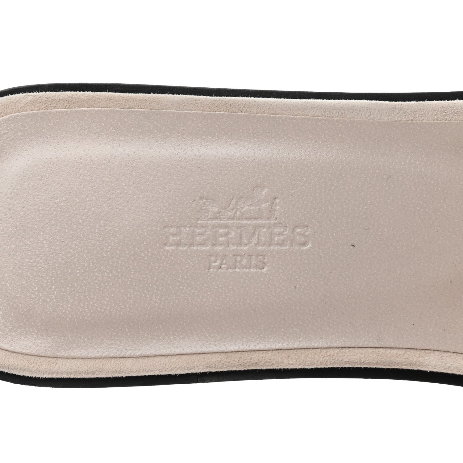 Hermes Suede Goatskin Crystal Powder Oran Sandals 39.5 6 of 8