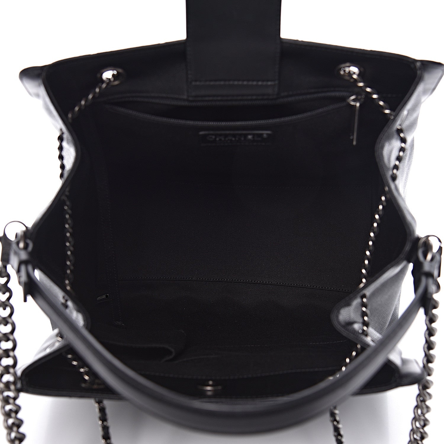 Chanel Caviar Quilted Large CC Bucket Bag Black 7 of 10