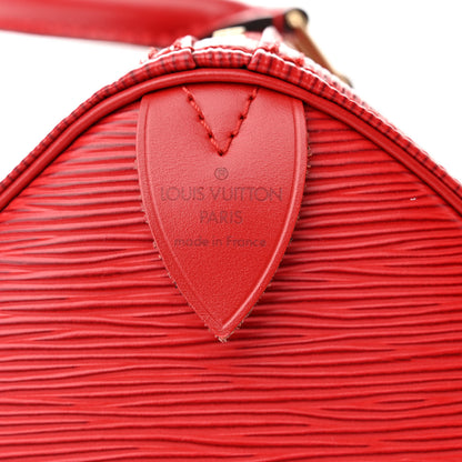 Louis Vuitton Epi Speedy 25 Castillan Red 11 of 14