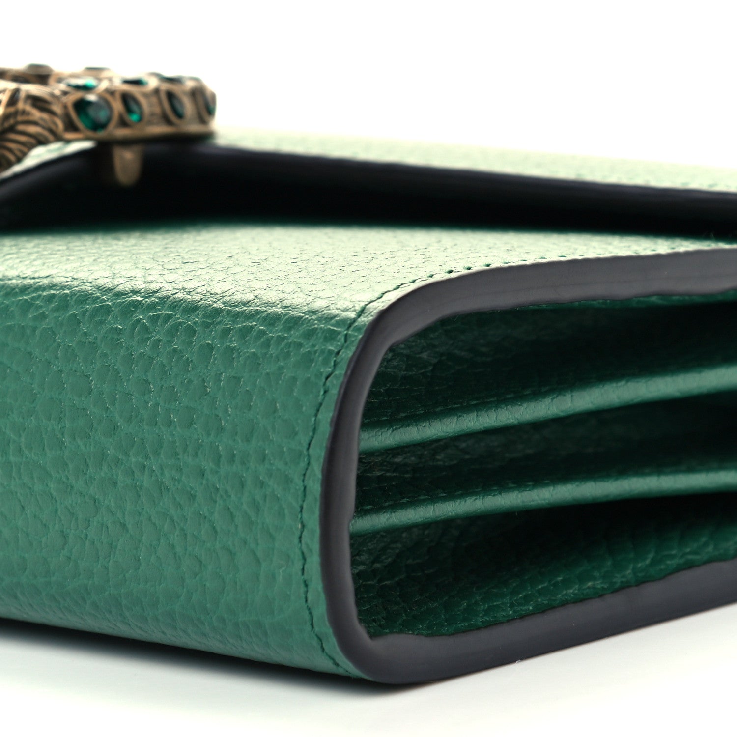 Gucci Calfskin Mini Dionysus Chain Wallet Emerald 10 of 10
