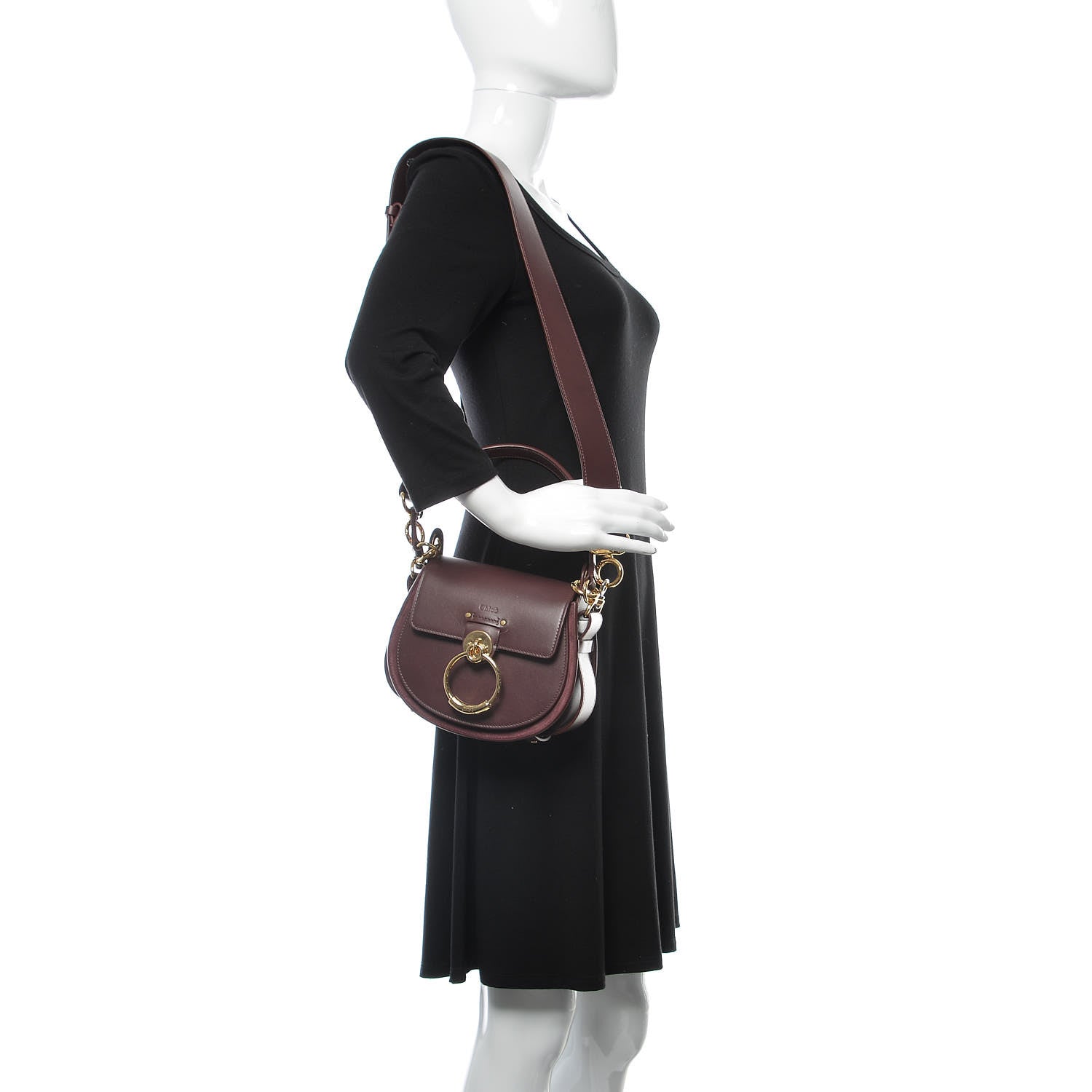 Chloe Calfskin Small Tess Bag Burnt Brown 2 of 9
