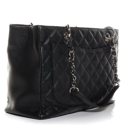 Chanel Caviar Quilted Grand Shopping Tote GST Black 3 of 7