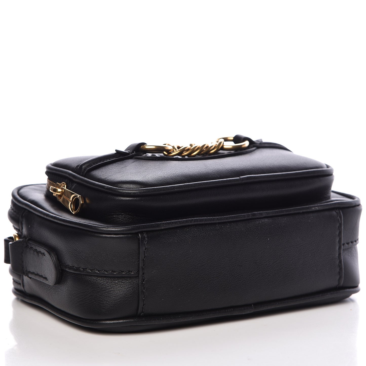 Smooth Calfskin 1983 Knight Check Link Camera Bag Black