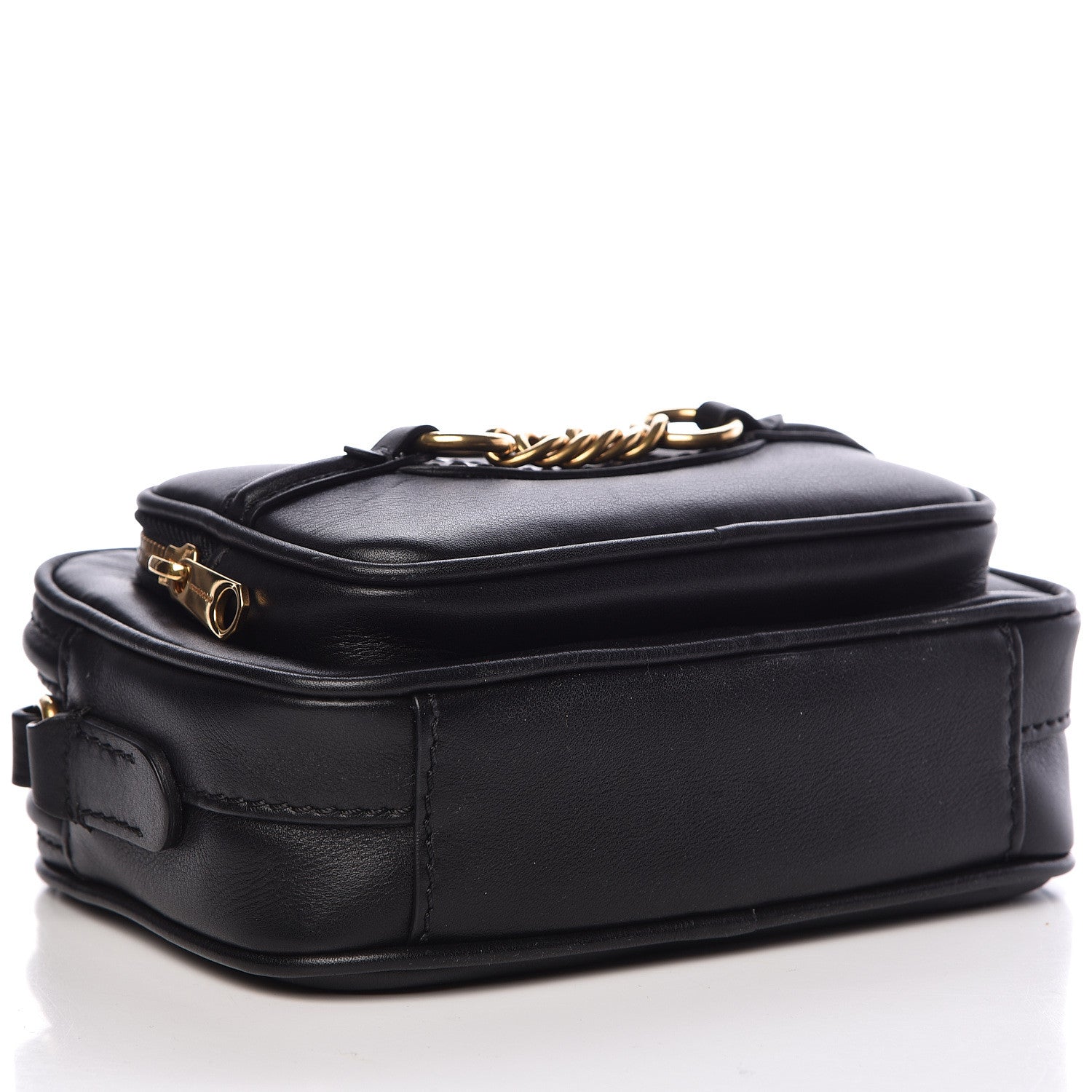 Burberry Smooth Calfskin 1983 Knight Check Link Camera Bag Black 4 of 10