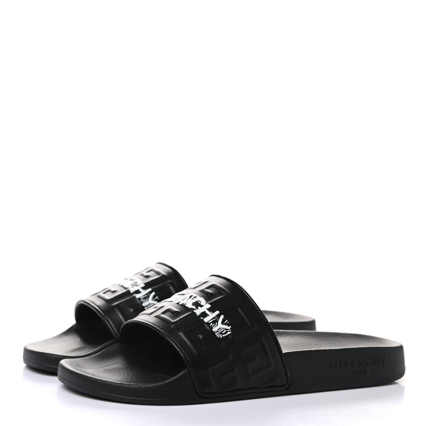 Lambskin Logo Embossed 4G Womens Sandals 38 Black