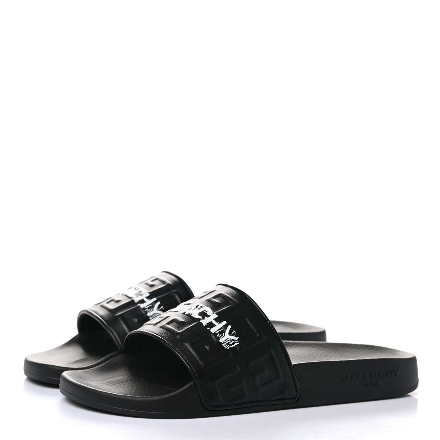 Givenchy Lambskin Logo Embossed 4G Womens Sandals 38 Black 3 of 10