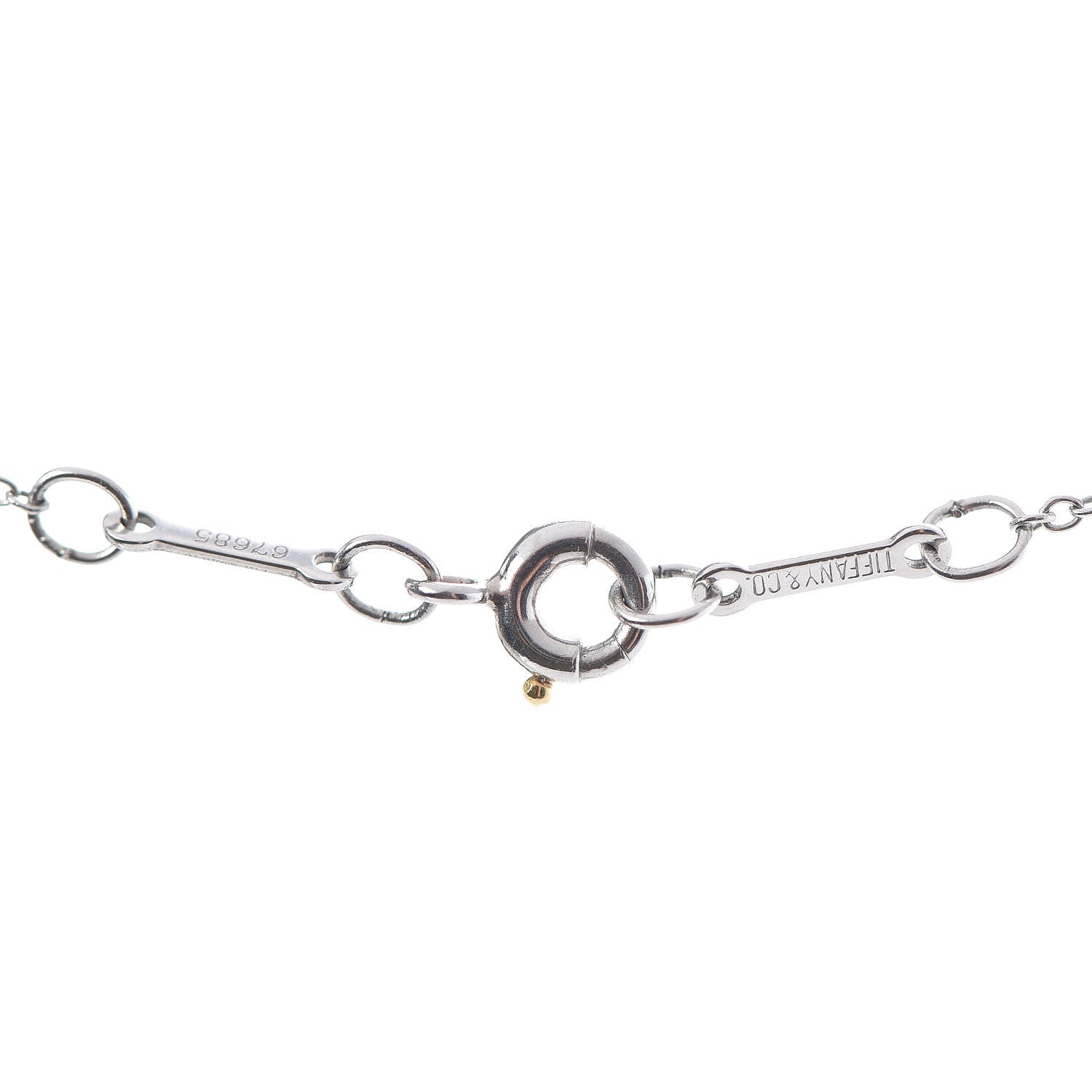 Tiffany Platinum Diamond .12ct Elsa Peretti Diamonds by the Yard Pendant Necklace 4 of 6