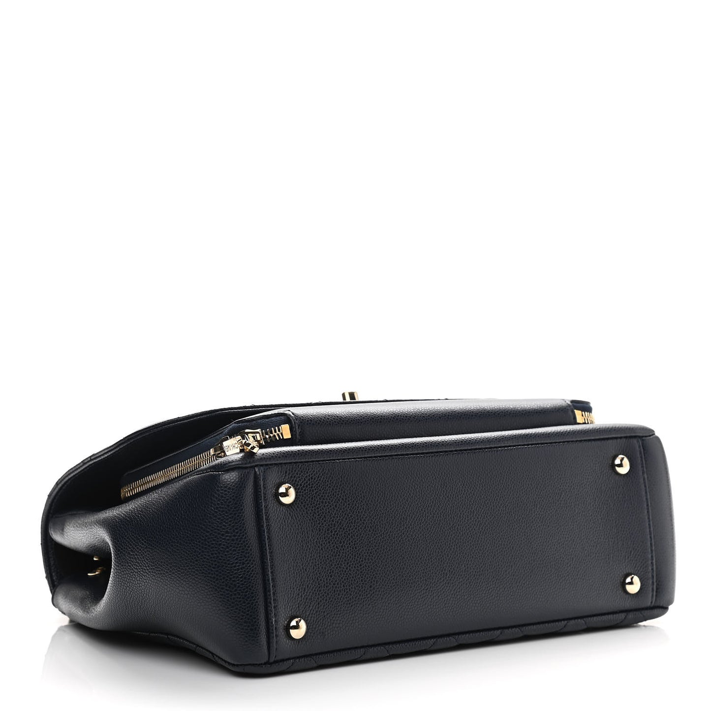 Caviar Quilted Large Business Affinity Flap Navy