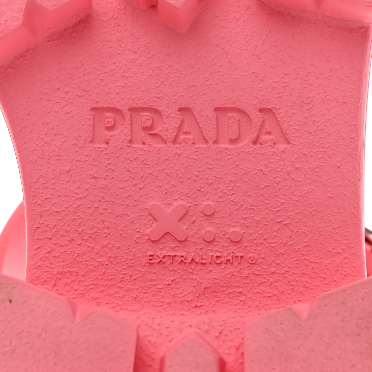 Prada Foam Rubber Metal Triangle Logo Monolith 55mm Cage Sandals 40 Begonia 8 of 9