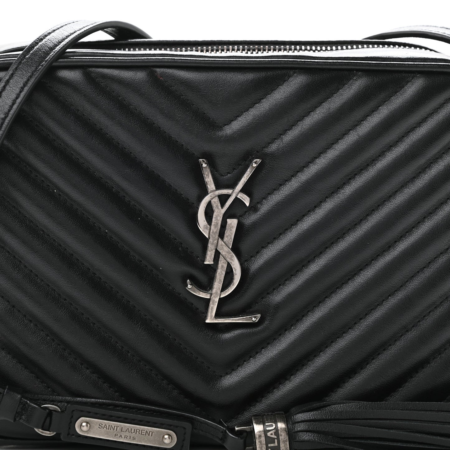 Calfskin Matelasse Monogram Lou Camera Bag Black