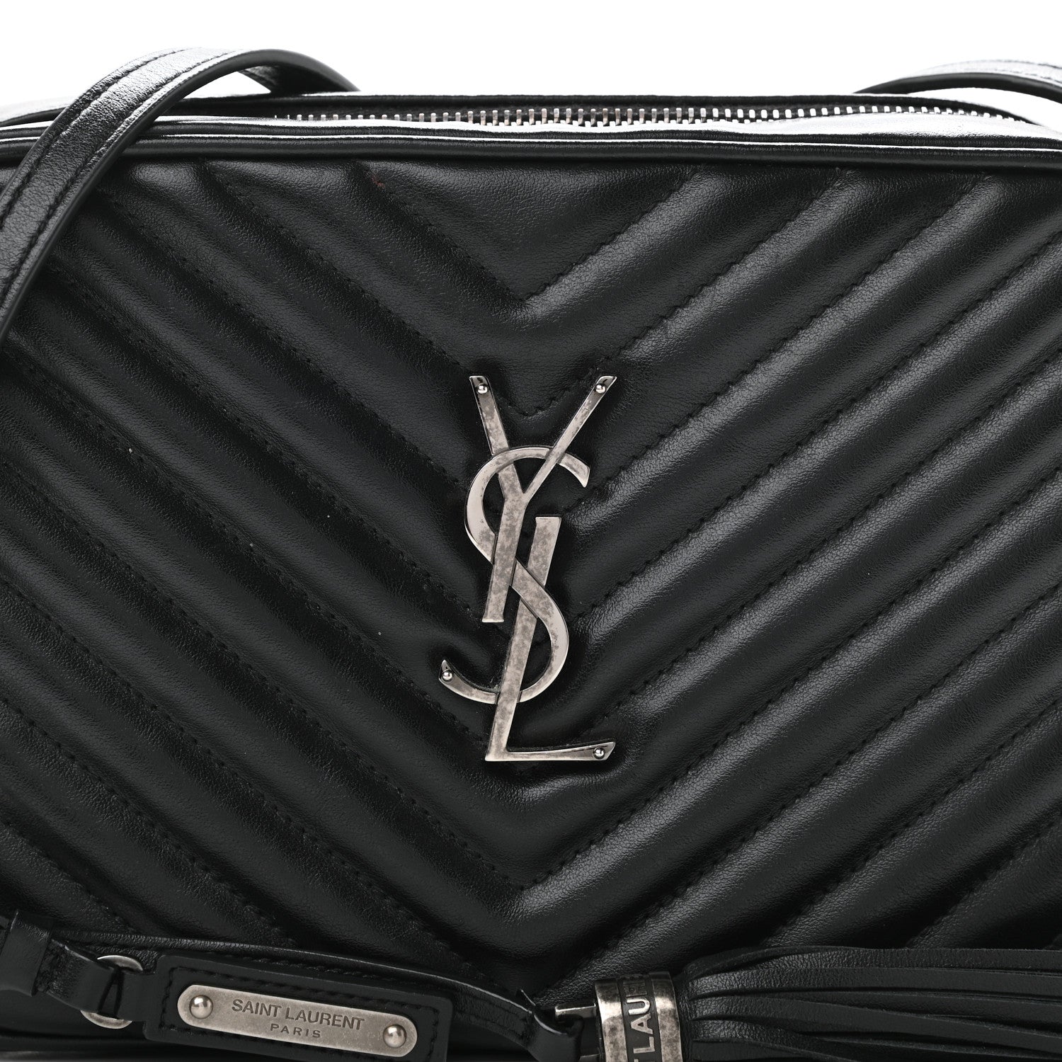 Saint Laurent Calfskin Matelasse Monogram Lou Camera Bag Black 10 of 10