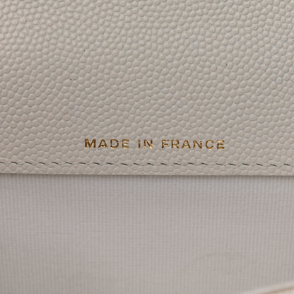 Chanel Caviar Quilted Flap Card Holder Wallet White 7 of 12