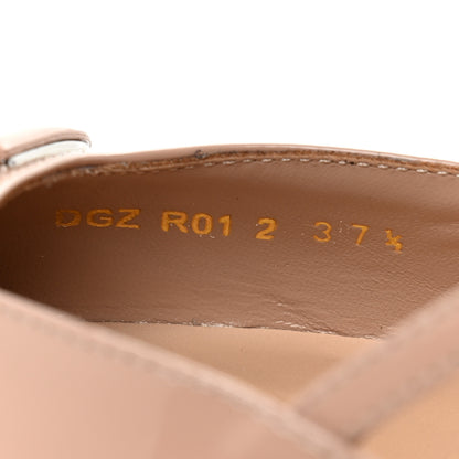 Valentino Garavani Patent Signature Vlogo Slingback 80mm Pumps 37.5 Rose Cannelle 9 of 10