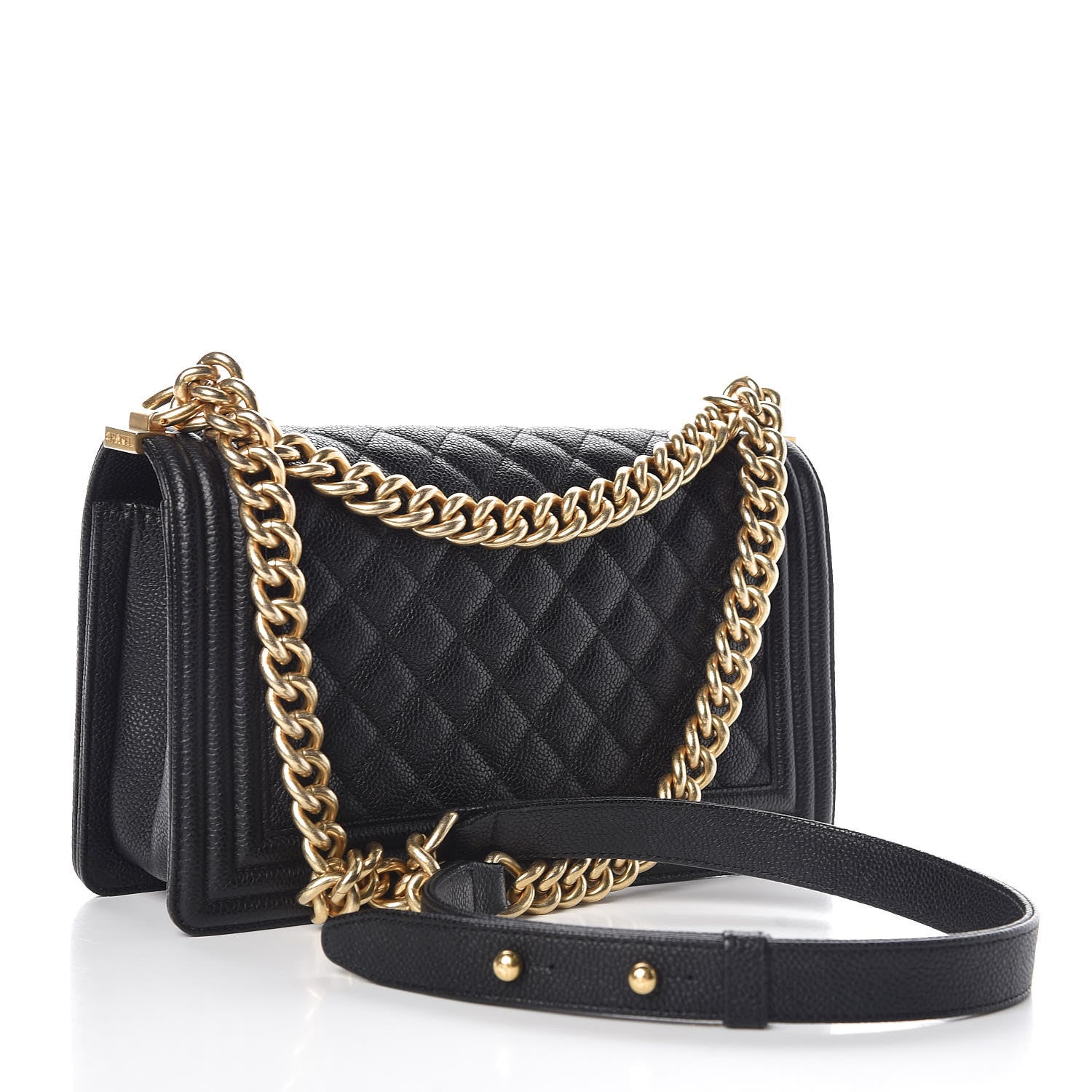Chanel Caviar Quilted Medium Boy Flap Black 3 of 10