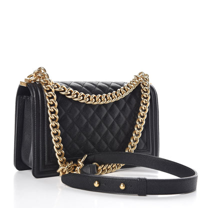 Chanel Caviar Quilted Medium Boy Flap Black 3 of 10