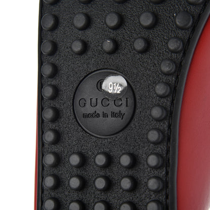 Gucci Guccissima Calfskin Mens Driver Loafers 9.5 Red 7 of 13