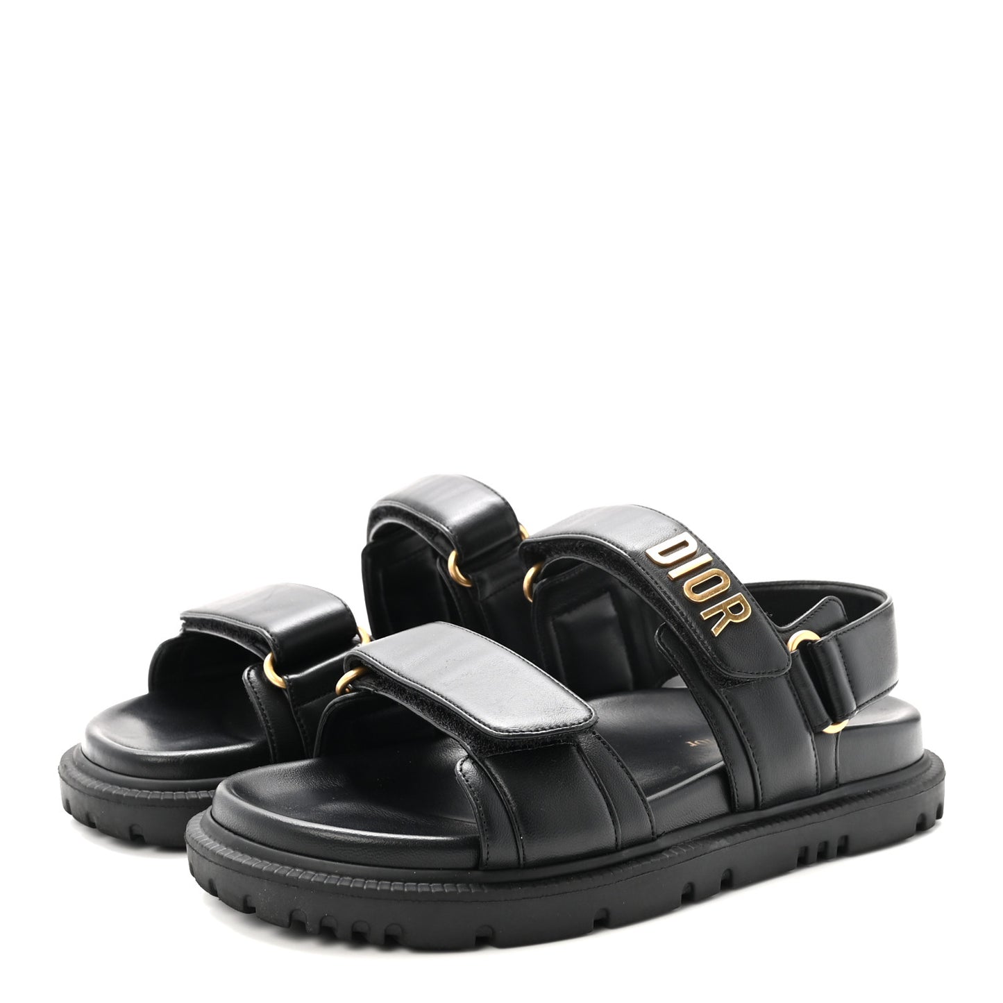Lambskin Dioract 10mm Sandals 35 Black