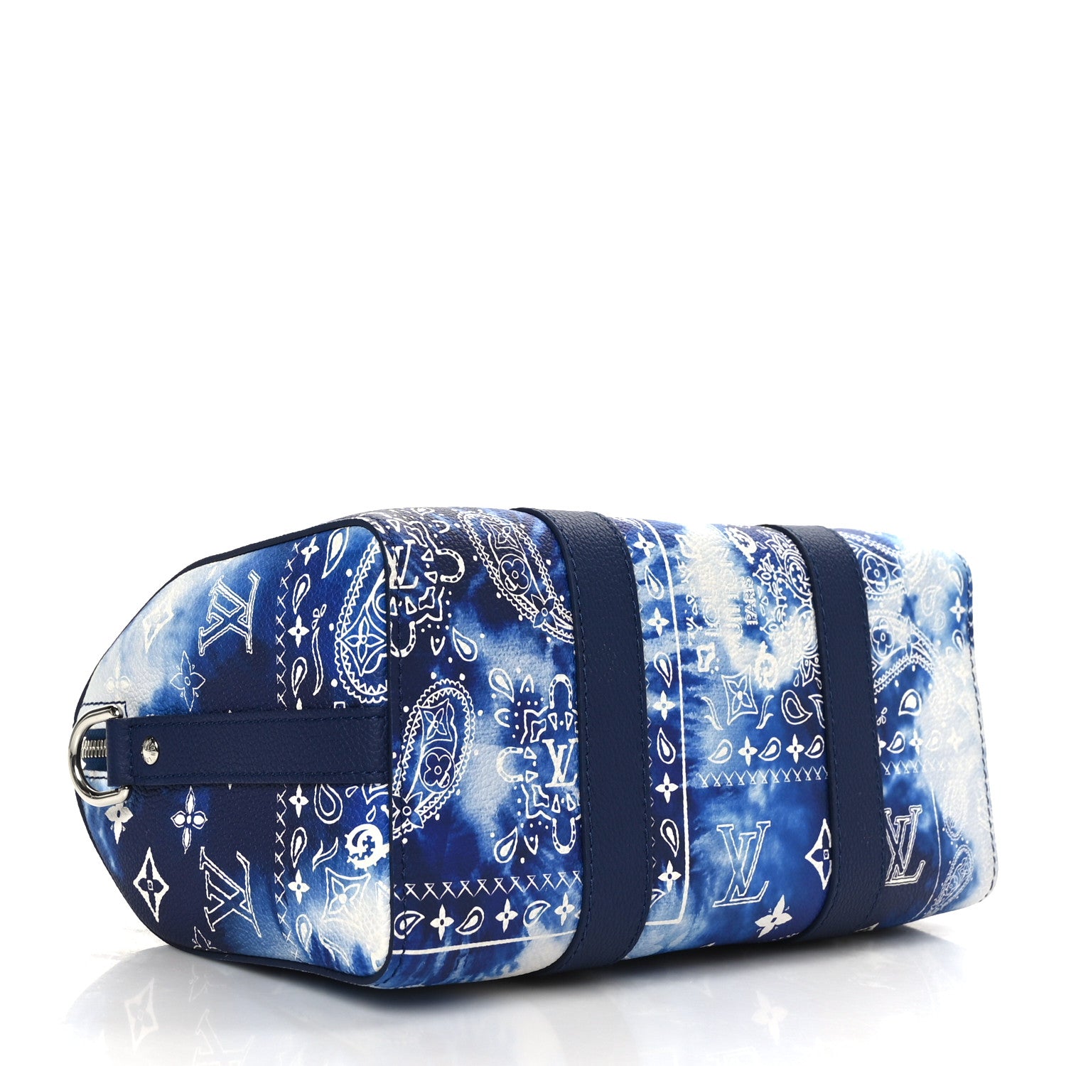 Louis Vuitton Cowhide Monogram Bandana City Keepall Blue 3 of 10
