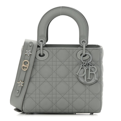 Christian Dior Ultra Matte Calfskin Cannage Small My ABCDior Lady Dior Gray 1 of 12