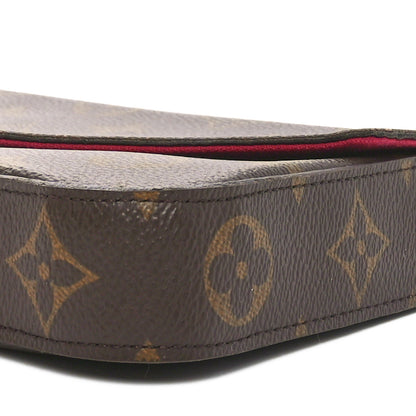 Louis Vuitton Monogram Pochette Felicie Chain Wallet Fuchsia 10 of 12