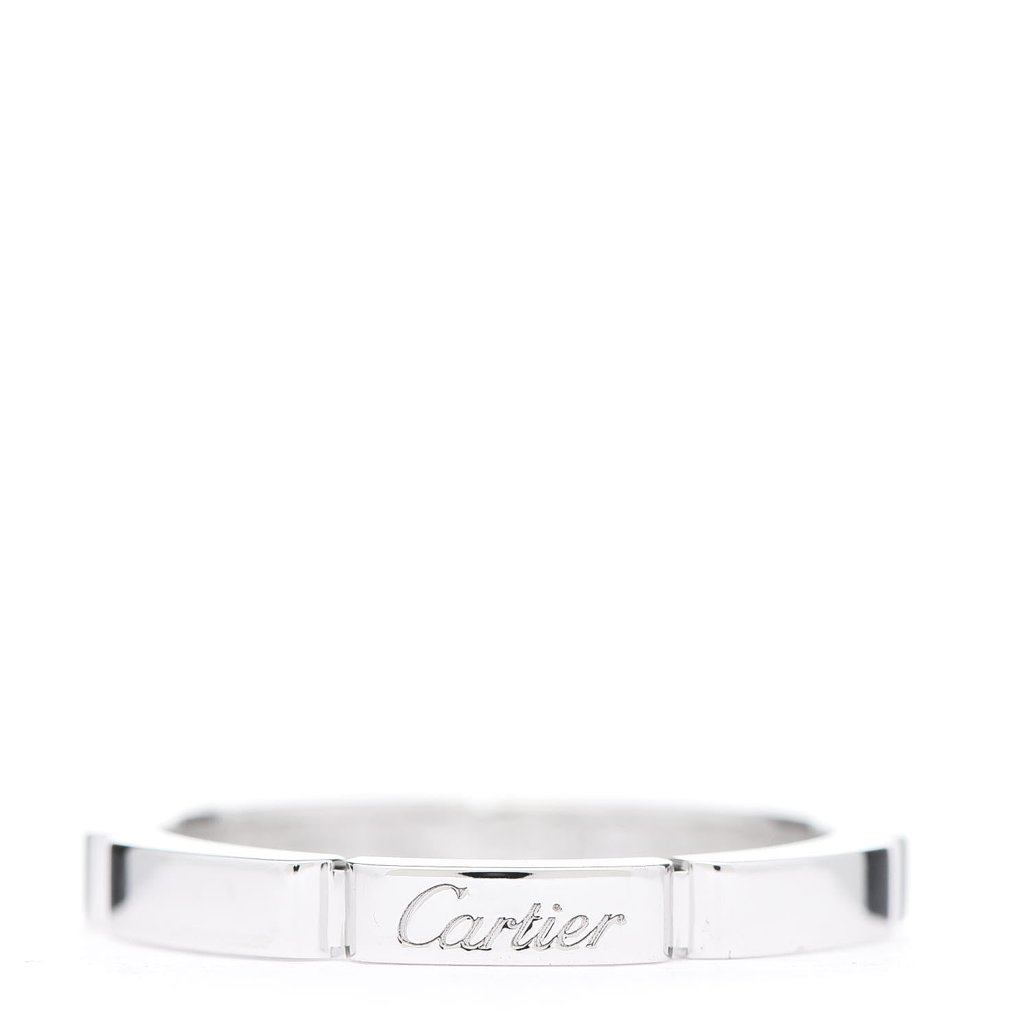 Cartier 18K White Gold 2.5mm Maillon Panthere Wedding Band Ring 54 6.75 1 of 6
