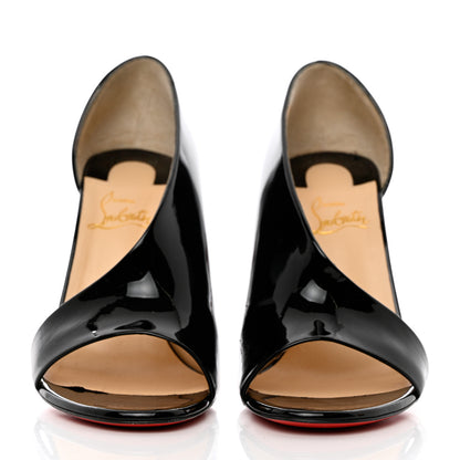 Christian Louboutin Patent Phoebe Asymmetric 100 Pumps 39 Black 2 of 12