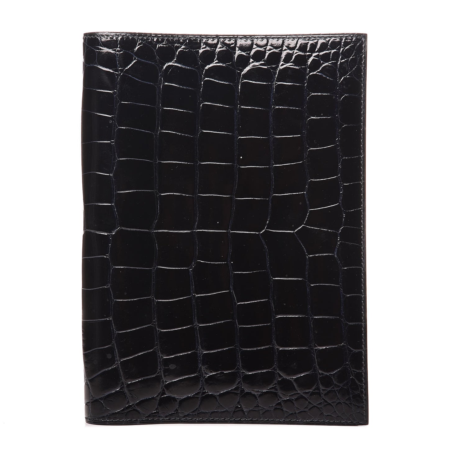Shiny Alligator Notebook Cover Black