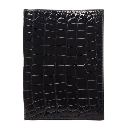 Hermes Shiny Alligator Notebook Cover Black 1 of 8