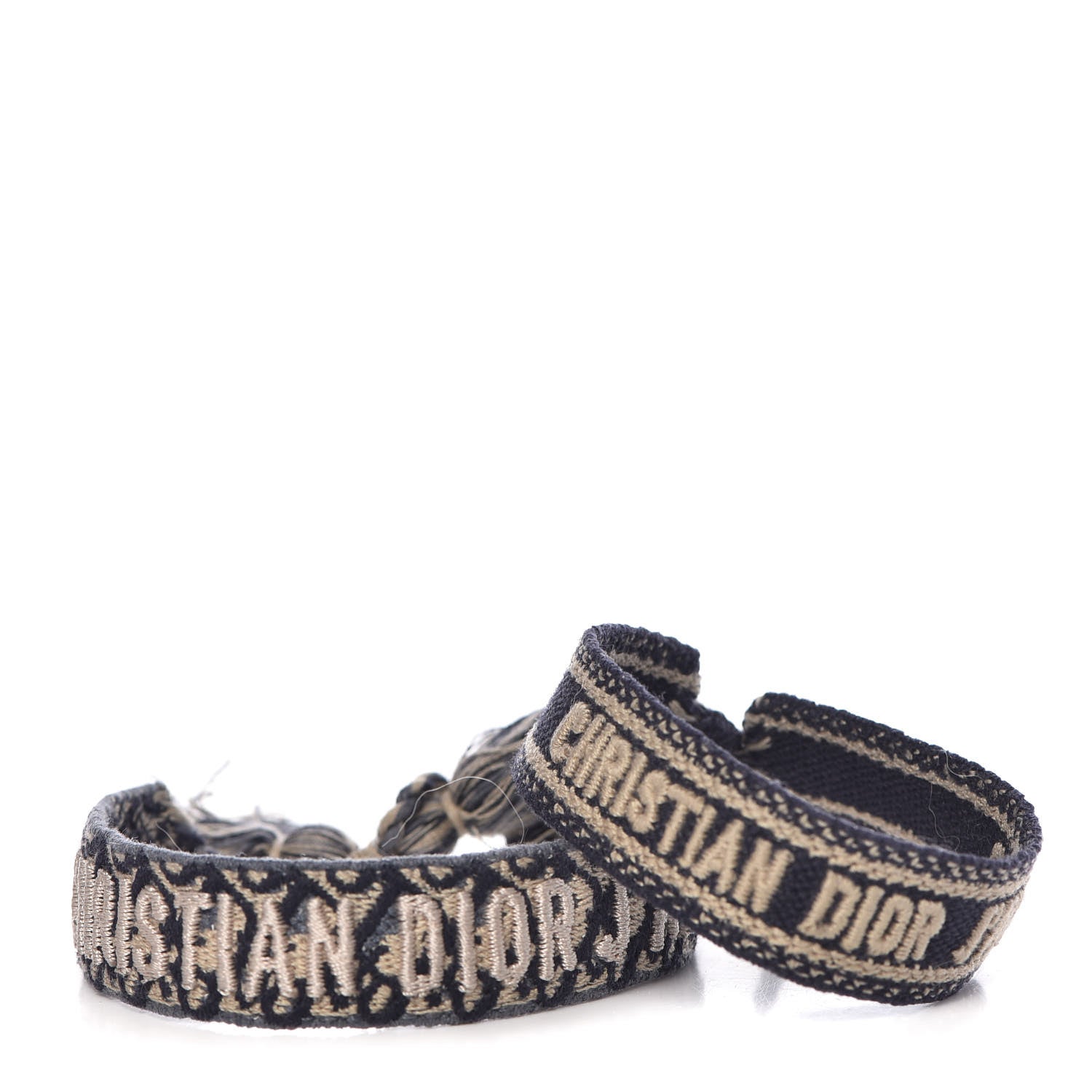 Christian Dior Woven Cotton J'Adior Friendship Bracelet Set Navy 1 of 5