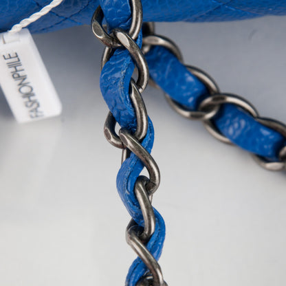 Chanel Caviar Quilted Medium Double Flap Blue 13 of 13