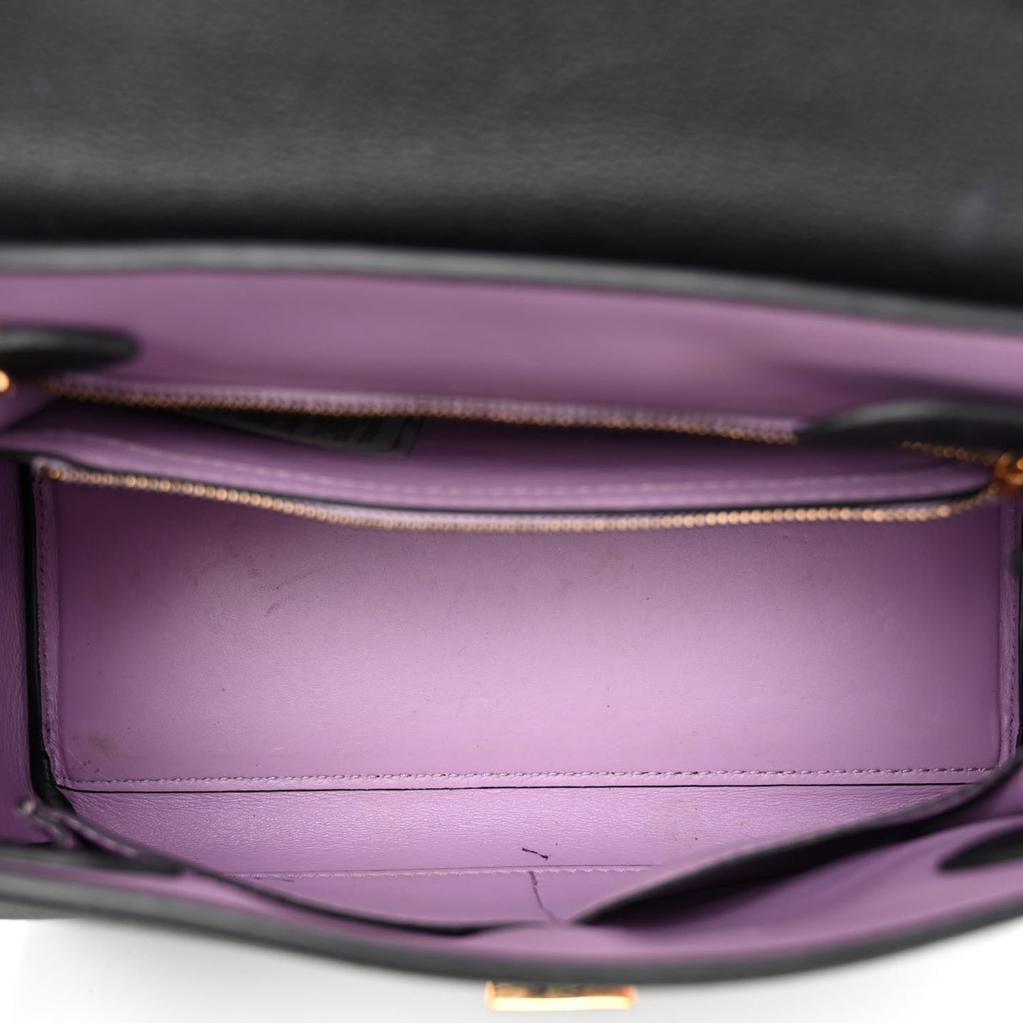 Grained Calfskin La Medusa Top Handle Bag Black Lilac