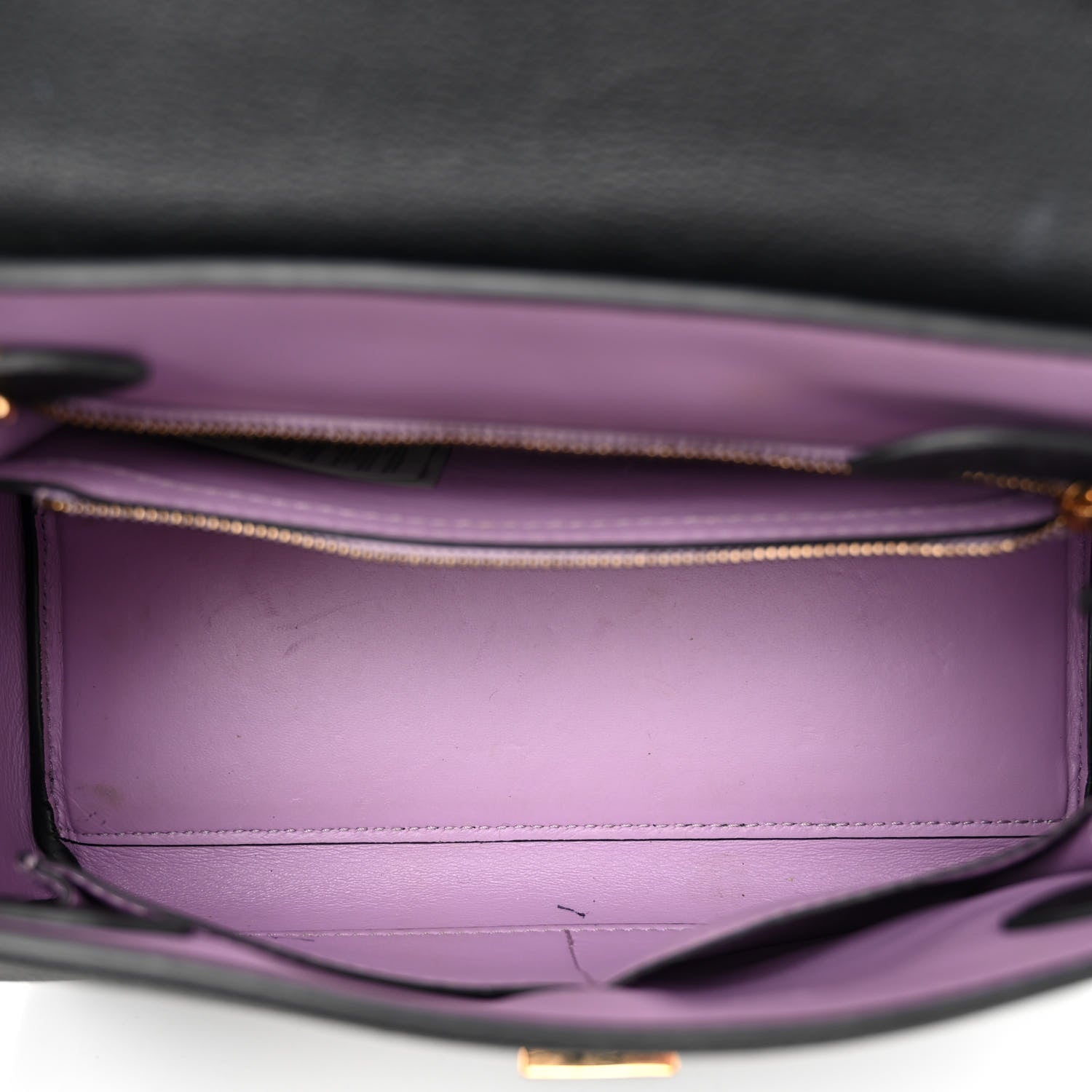 Versace Grained Calfskin La Medusa Top Handle Bag Black Lilac 5 of 10