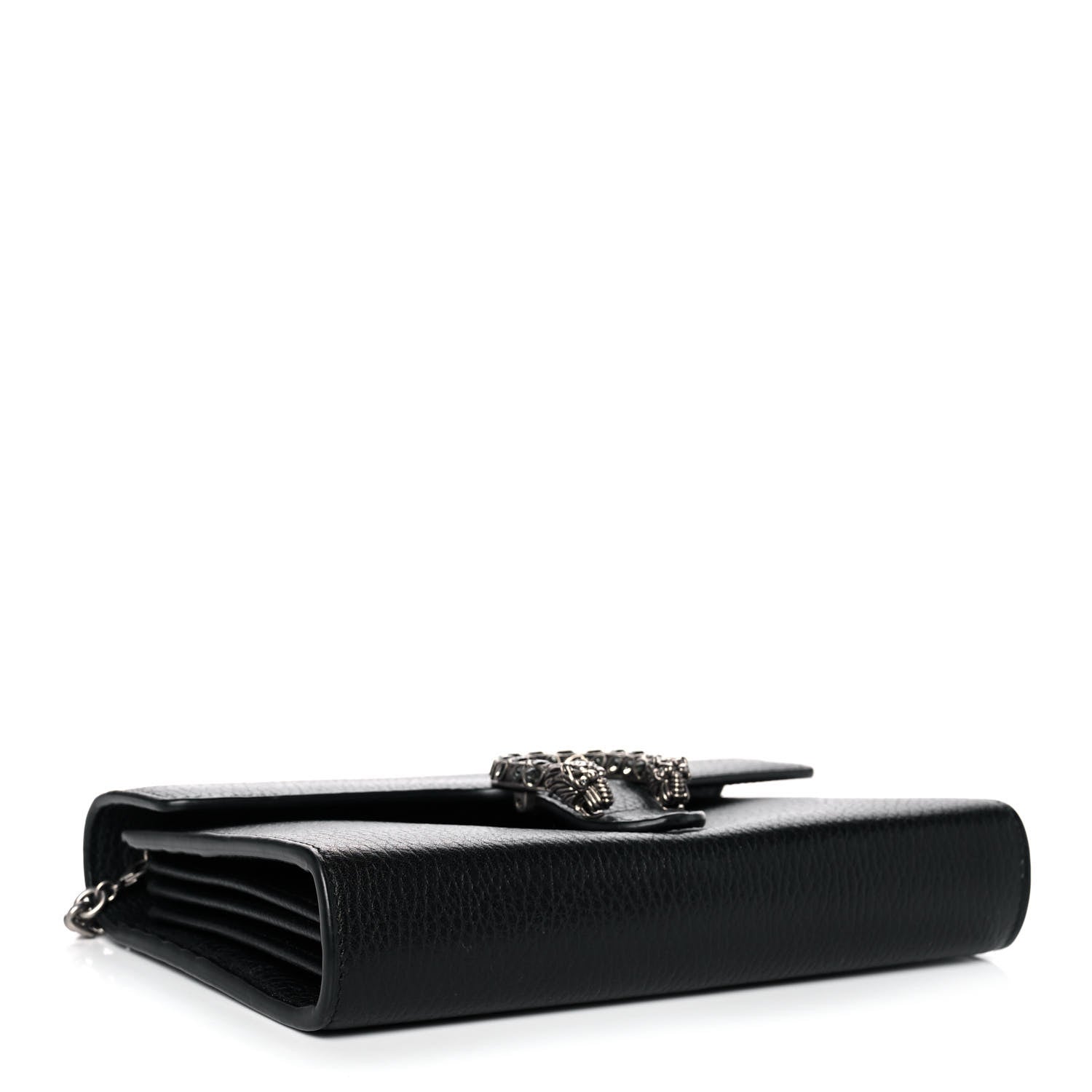Gucci Calfskin Mini Dionysus Chain Wallet Black 4 of 12