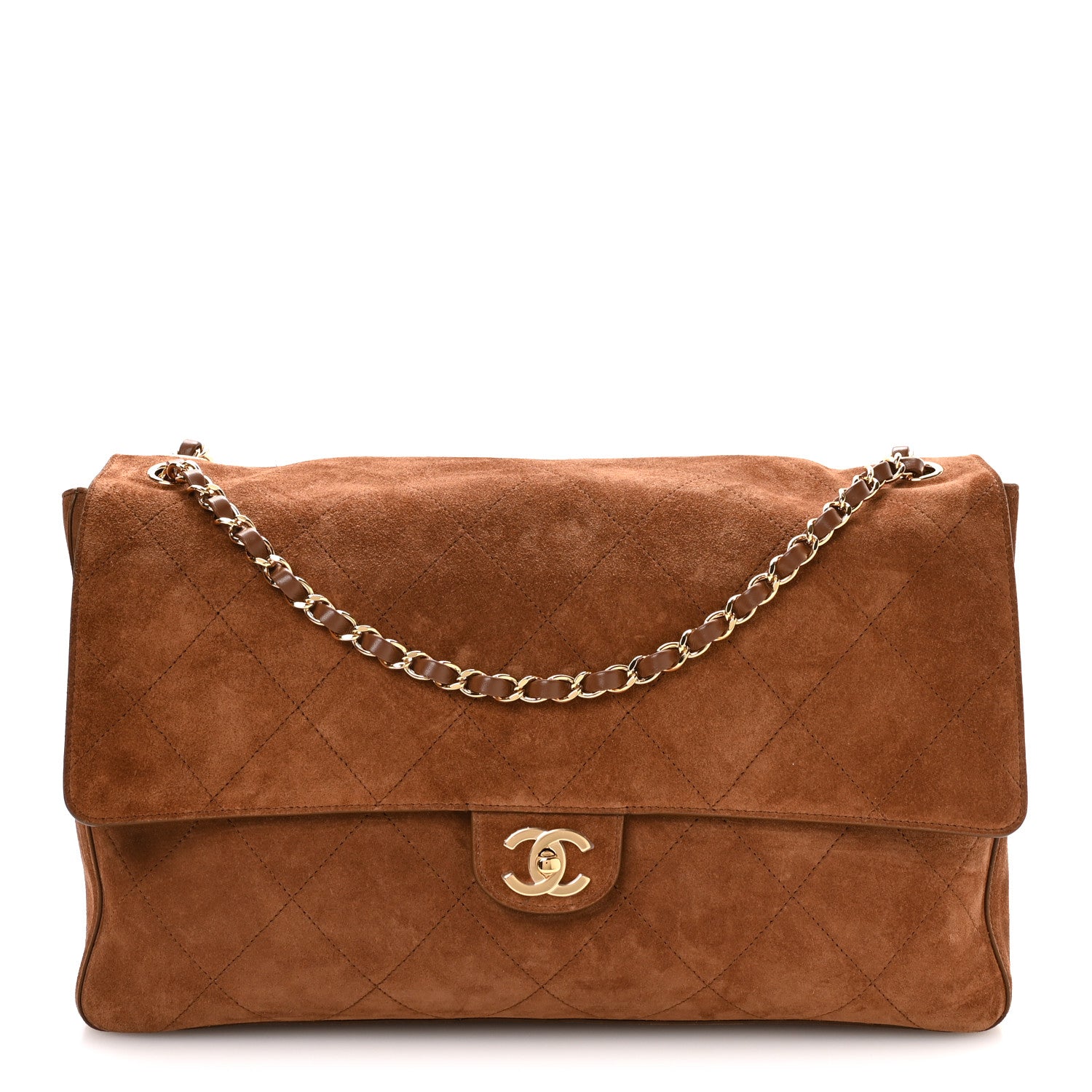 Chanel Suede Calfskin Souplissimo Maxi Flap Camel 1 of 10