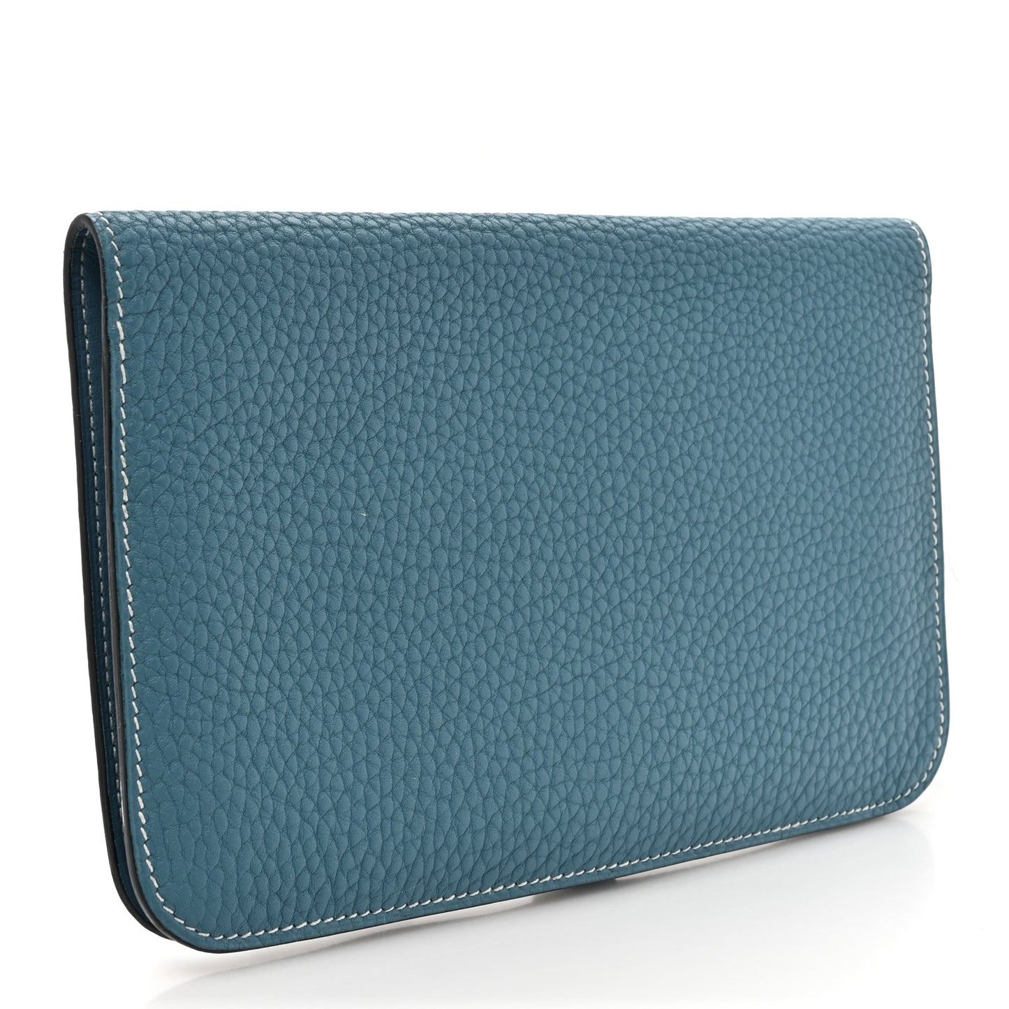 Togo Dogon Duo Wallet Blue Jean