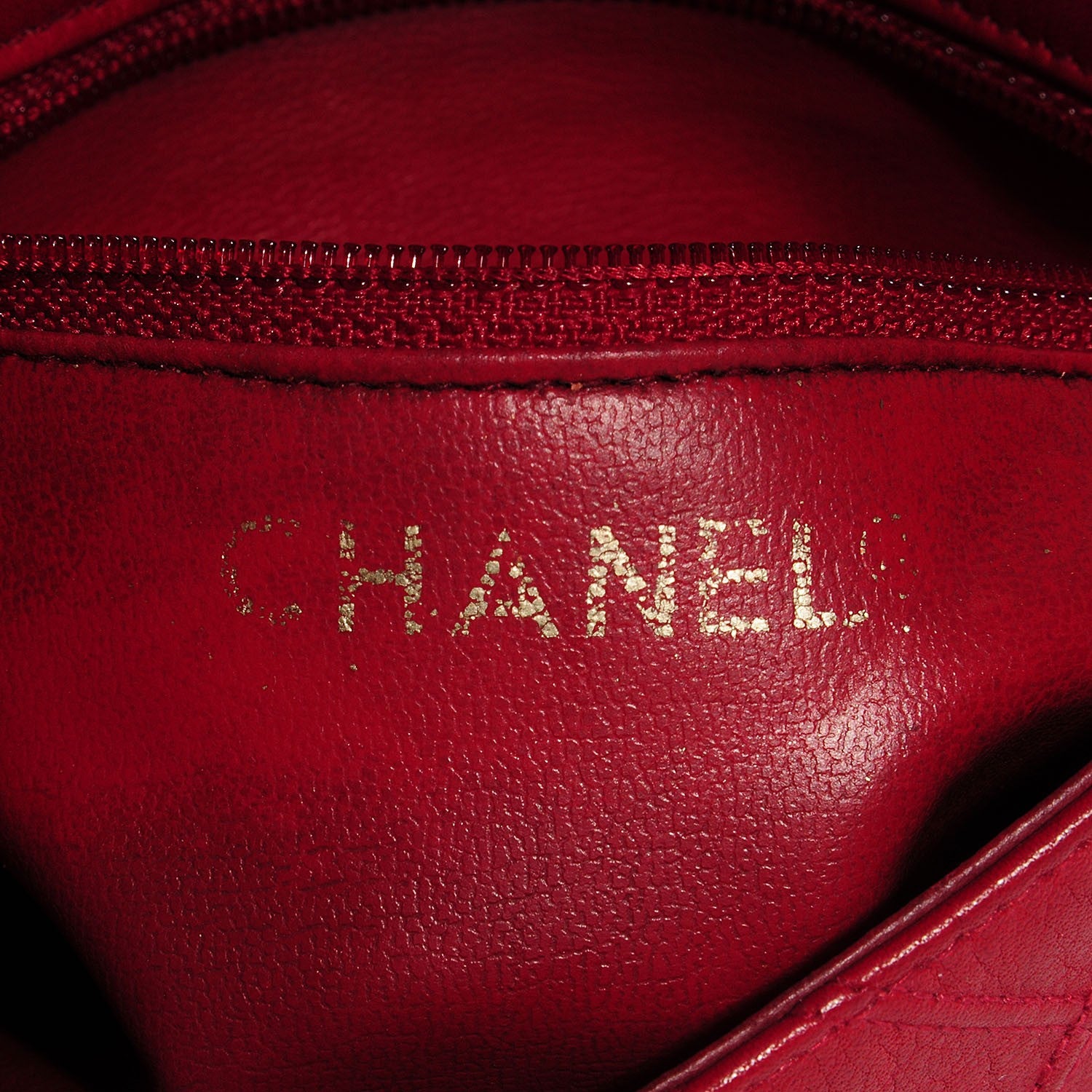 Chanel Lambskin Diamond Stitched Waist Chain Belt Flap Bag Red 7 of 8