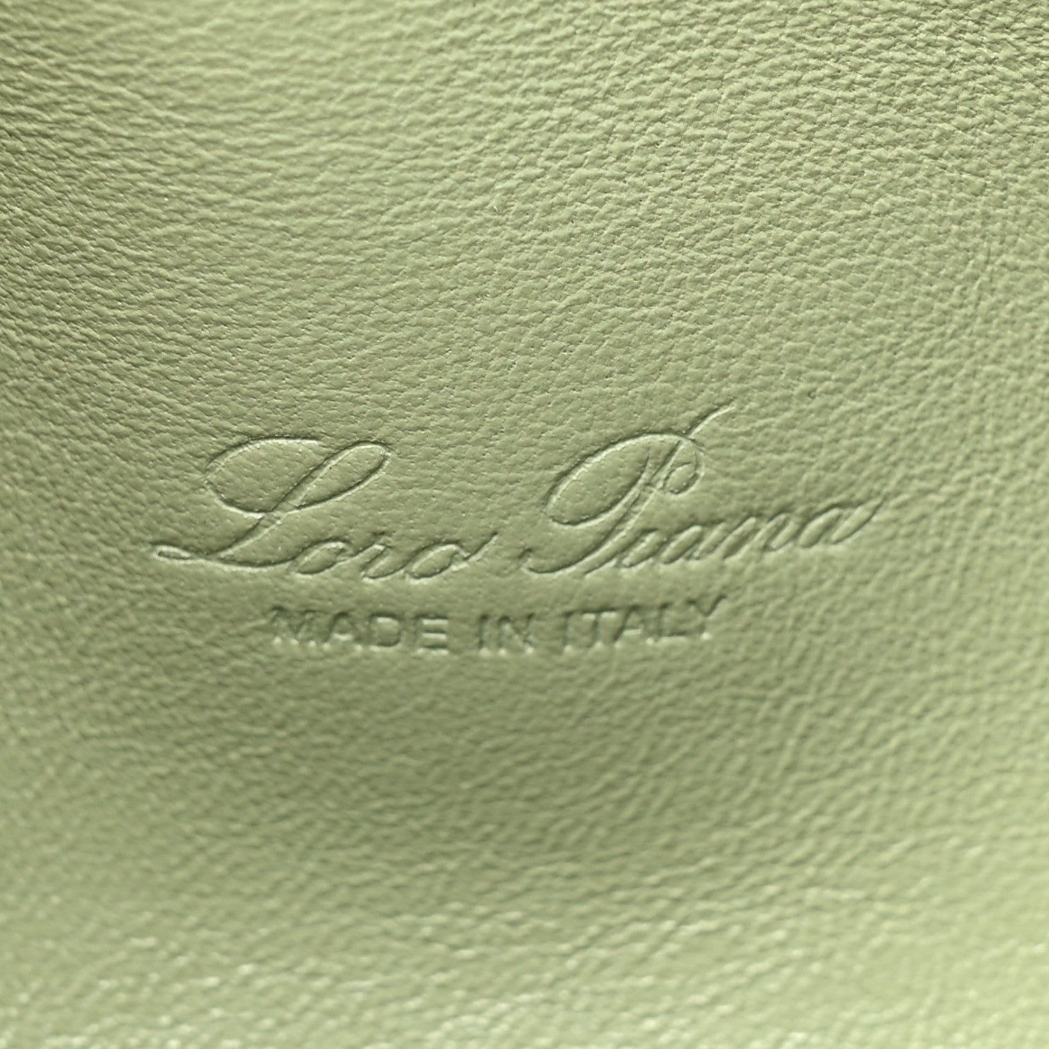 Loro Piana Grained Calfskin L19 Extra Pocket Pouch Sage Brush Leaves 6 of 9